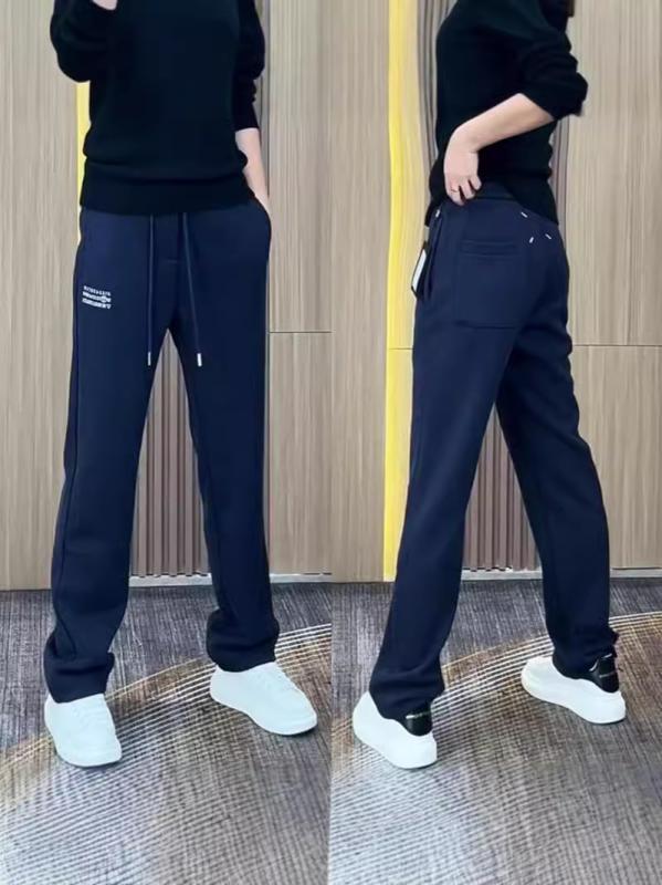 パンツ メンズ センタープレス ストレートパンツ イージーパンツ スラックス 普段使い 高見え 伸縮性 ブラック 紺