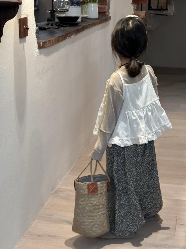 子供用セットアップ 女の子 トップス パンツ 2点セット 長袖Tシャツ 花柄 ロングパンツ 春秋 かわいい ガールズ 上下セット 普段着 通園 通学
