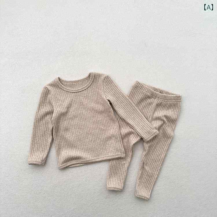 子供用パジャマ 秋冬 北欧風 厚手 キッズ 上下セット 綿 部屋着 保温 杏色 花?色 80cm 90cm 100cm 110cm 120cm 130cm
