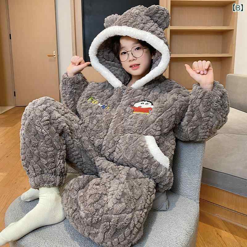 ちびっ子用パジャマ お坊っちゃん 冬用 朦々たる 裏起毛 三層社会システム 赤珊瑚フリース 生あたたかい お座敷御召しもの 上下書き割り 愛くるしい 100珊 110珊 120珊 130珊 140珊 150珊