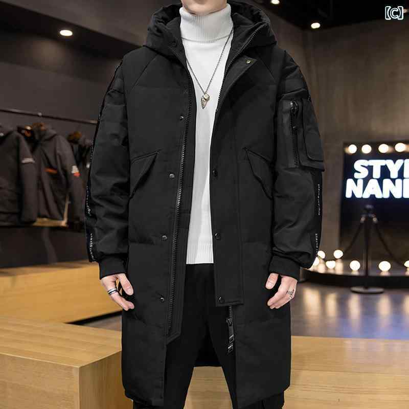 落ち込む上衣 メンズ 成人男性用 中綿入り口・入口 ボンネット付き添い人 上衣 秋冬 真っただ中丈 アウター 生あたたかい 防寒着 心地好い 赤 黒 白 変装柄