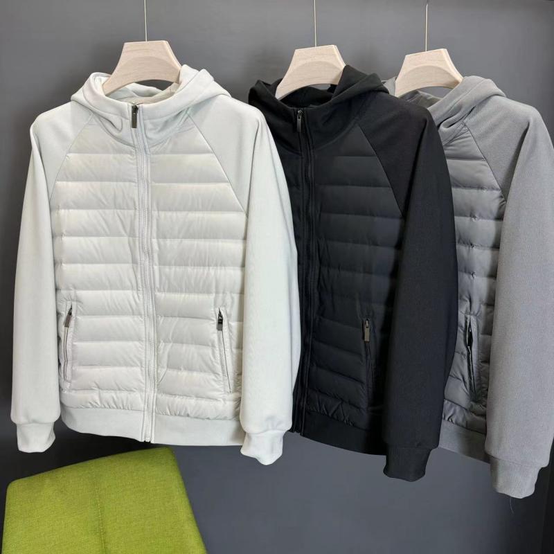 羽?服 メンズ 男性用 ダウンジャケット 撥水 防風 フード付き アウター 軽量 薄手 立ち襟 黒 ブラック グレー アイボリー M L XL 2XL 3XL 4XL 冬