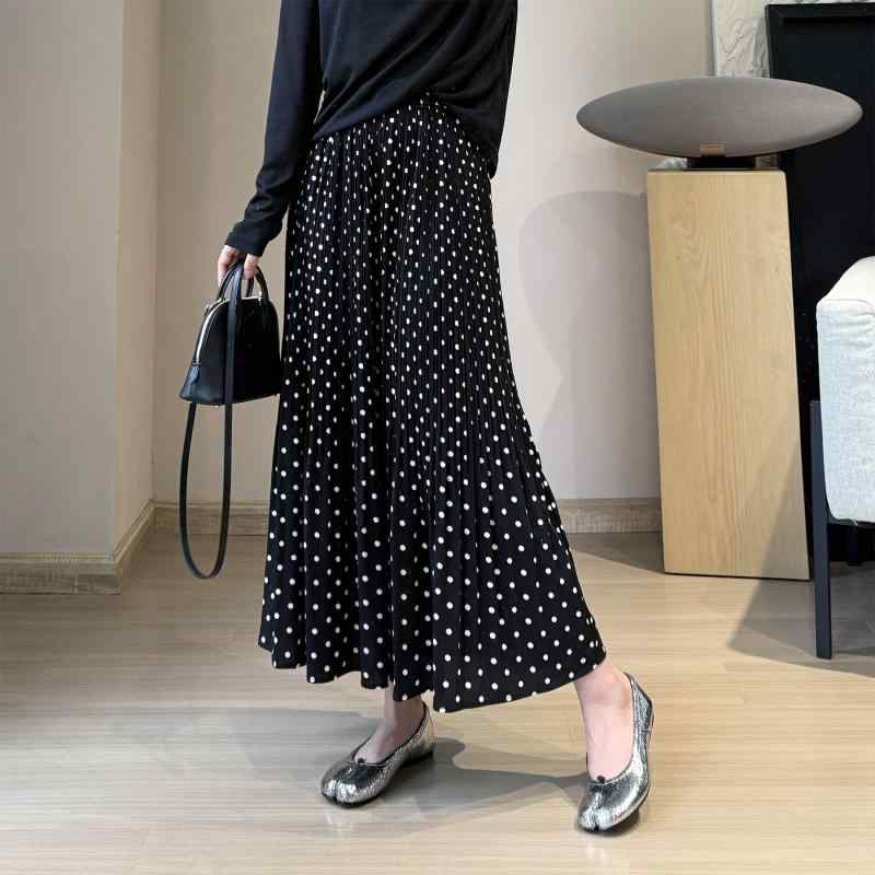 スカート レディース 魚尾スカート 半身スカート シフォン 膝下丈 ミモレ丈 フレアスカート Aライン 小花柄 桜柄 ドット柄 春夏 エレガント きれいめ かわいい 私服名媛風