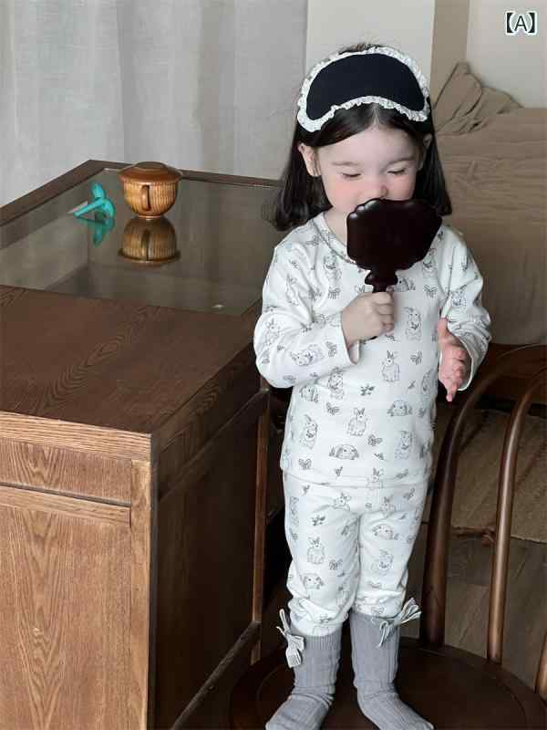 子供用ルームウェア 秋冬 女児 花柄 ベビー服 セットアップ 綿 上下セパレート 吸湿速乾 73CM 80cm 90cm 100cm 110cm かわいい 普段使い