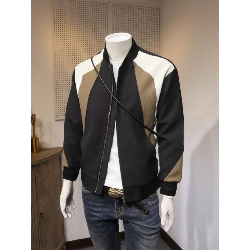 ジャケット メンズ 男性用 ブルゾン 春秋冬 韓国風 カジュアル 野球服 ジャンパー 黒