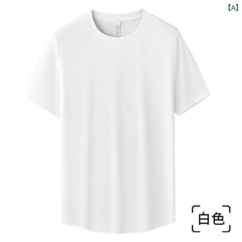 Tシャツ レディース 半袖 コットン トップス 夏 無地 ラウンドネック 涼感 100Sピマ綿 ポリエステル混紡