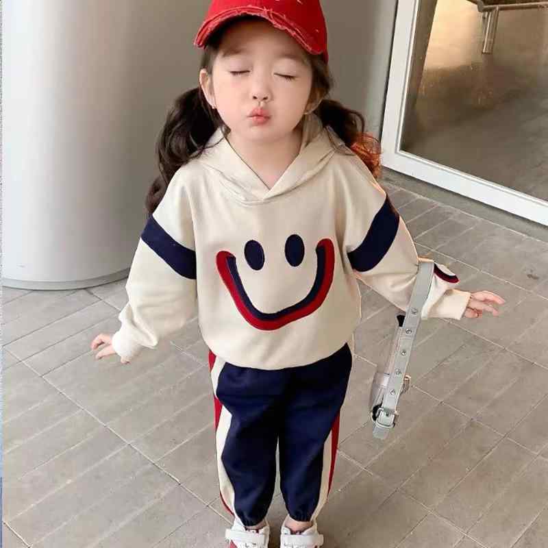 キッズ スウェット セットアップ 長袖 & 長ズボン 上下2点セット 子供服 かわいい トレーナー パンツ 春秋 普段着 部屋着 綿100% 80 90 100 110 120cm