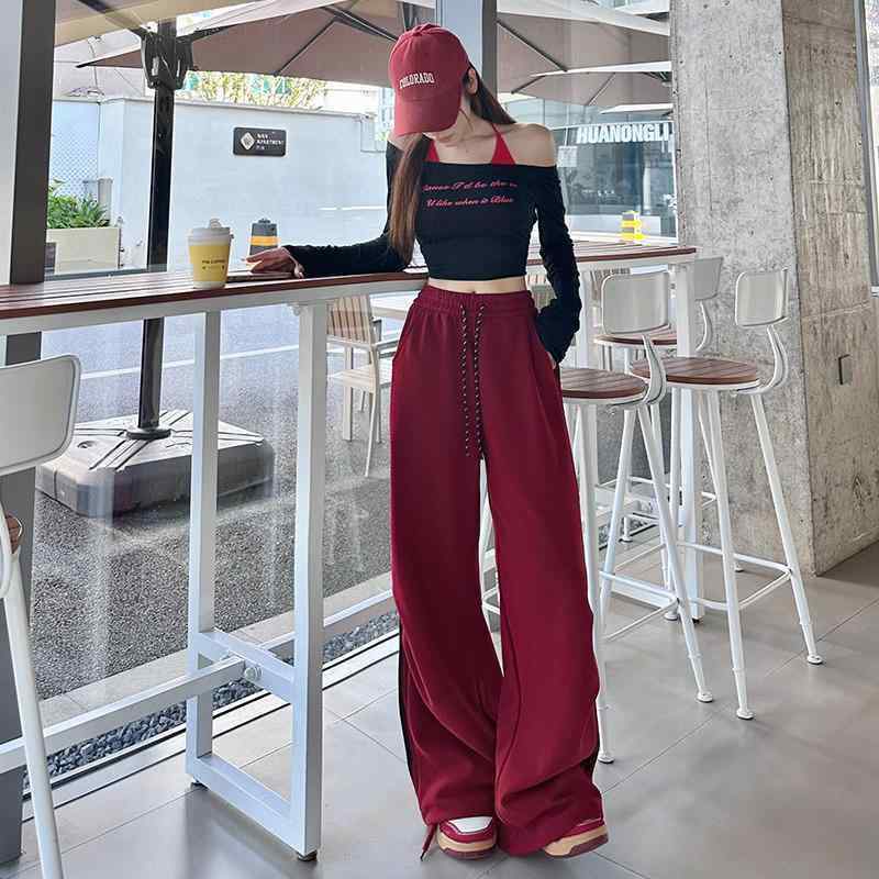パンツ レディース ストライプパンツ 高見え ワイドパンツ ストレートパンツ ウエストゴム 伸縮性 イージーパンツ リラックスパンツ カジュアル 通勤着 部屋着 デイリーユース