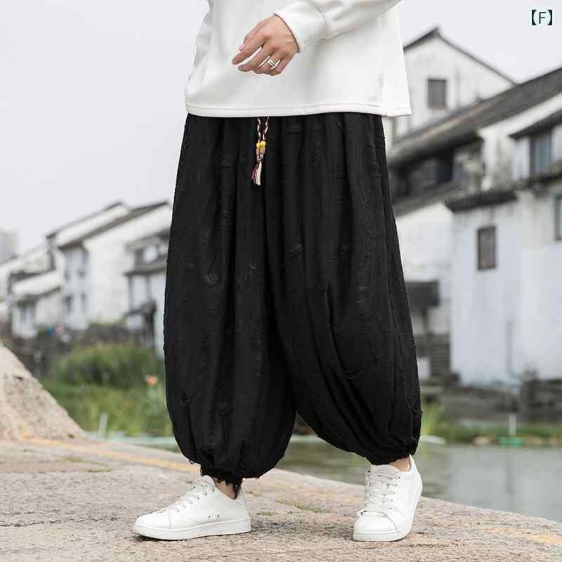 Tシャツ 男性用 中国風 セットアップ 大きいサイズ 半袖トップス ロングパンツ 2点セット ポリエステル ブラック グレー 夏 部屋着 普段使い カジュアル