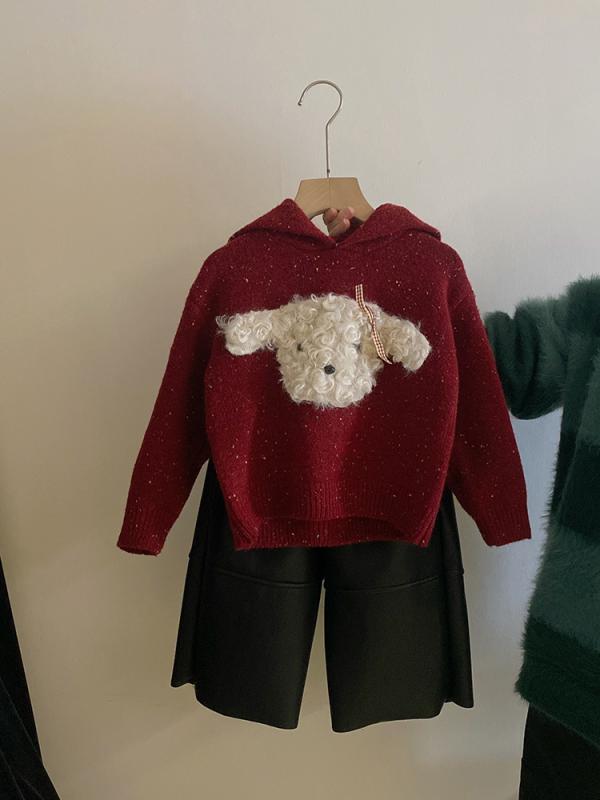 子供用セットアップ 秋冬 ニット帽付き セーター パンツ 上下セット 厚手 暖かい かわいい 長袖 長ズボン 女の子 普段着 通園 通学 90cm 100cm 110cm 120cm 130cm 140cm 150cm