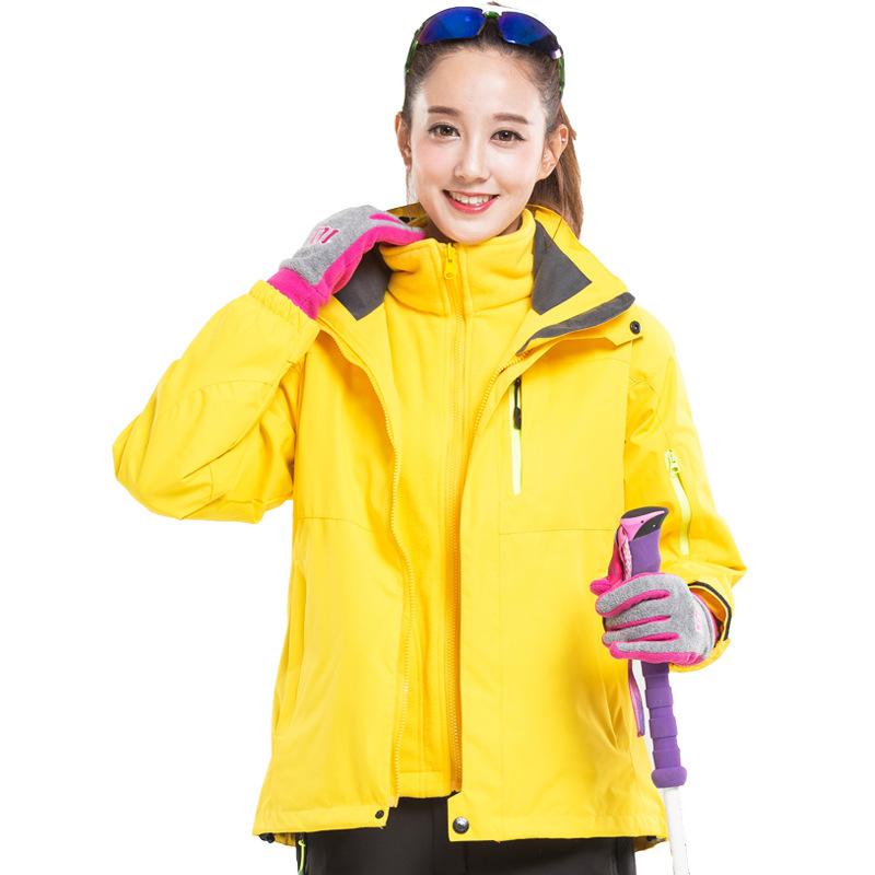 登山ジャケット 男女兼用 秋冬 防水 透湿 フリースライナー 取り外し可能 ツーピースセット 軽量 耐久性 都市アウトドア 黄色 赤 ブルー 孔雀ブルー ??素材 反射 夜間視認 フードレス 毛領付き 高機能 ハイキング トレッキング 情?用 通年対応