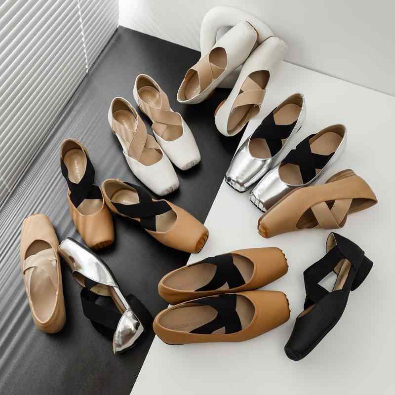 バレエシューズ レディース 本革 ローヒール ストラップ スクエアトゥ パンプス 3cm 5cm 9cm ヒール 痛くない 歩きやすい 柔らかい ぺたんこ フラット 走れる 疲れない 脱げない ベージュ 黒 白 春夏 秋冬