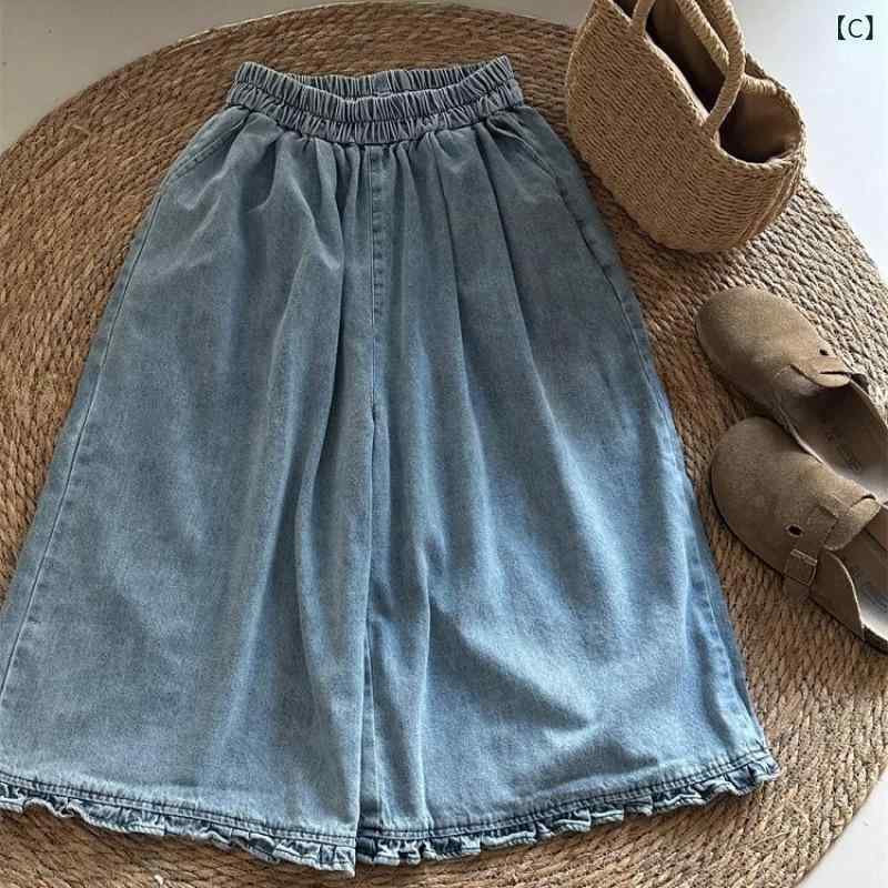 セットアップ レディース 春夏 アシンメトリー シャツ デニム ワイドパンツ 2点セット 綿混紡 气?通勤 ブラック ホワイト デニム S M L XL 2XL