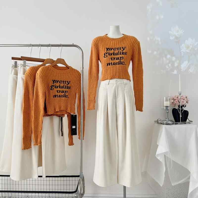 パンツ レディース ポリエステル ワイドレッグパンツ ストレートパンツ 米白色 無地 厚手 ハイウエスト スタイルアップ 美脚 日韓スタイル 秋冬