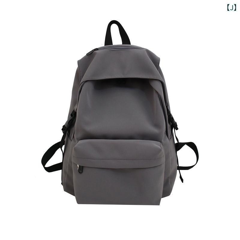 リュック レディース ナイロン スクールバッグ 大容量 軽量 防水 撥水 無地 配色 ブラック ブルー グリーン イエロー グレー