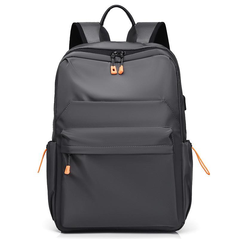 リュックサック メンズ レディース ビジネス 通勤 通学 旅行 男性用 女性用 バックパック USB充電 14インチ PC収納 A4ファイル対応 オックスフォード布 無地 黒 ブラック グレー