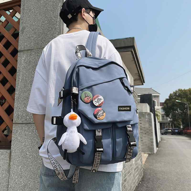 背嚢 メンズ 成人男性用 大静電容量 押しひろげる役立つこと付き添い人 ナイロン うしろ側容器に並べる 通学 通い 旅する 商行為 無地 15.6inマイコン納める 青み 黒いこと系