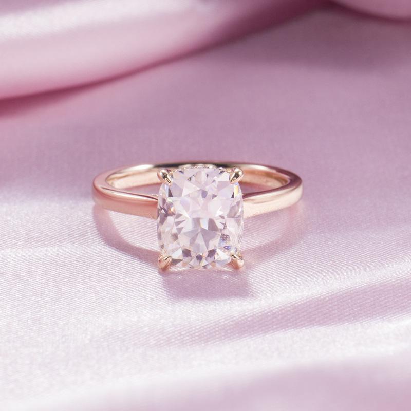 指輪 レディース 14K ゴールド モアサナイト 9.5mmx8mm ファッションリング 通勤 指輪 10号 11号 12号 13号 14号 15号 16号 17号 18号