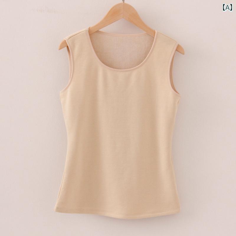 インナー 女性用 桑蚕? 真? ラッフル加工 加厚 保暖 厚手 肌着 無袖 背心 トップス 秋冬 暖か 肌触り良い 伸縮性 シンプル 丸首 肌色 ピンク 普段使い 通勤用 部屋着 軽量 吸湿速乾 再生繊維 接触冷感 5,762円