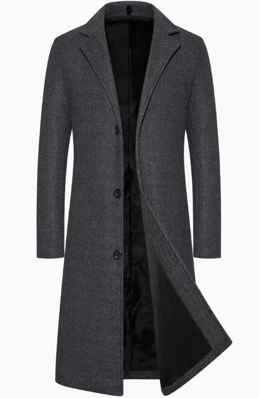 コート メンズ 男性用 ロング丈 ポリエステル アウター スプリングコート 秋服 無地 ブラック 黒 グレー カーキ ベージュ ワインレッド ネイビー 通勤 普段使い 4,623円