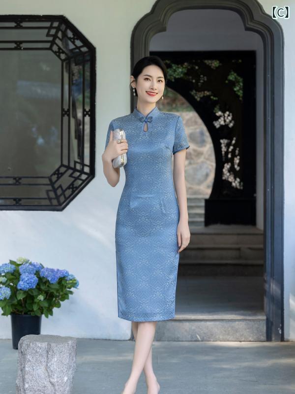 瀬戸もの御召しもの レディース 御っ母さん 真っただ中丈 ポリエステル 二層 龍柄 火竜 提花 刺・墸 中華風 窈窕たる レトロ 寄りあい 華燭の典 御造作 ぶどう酒赤いこと 緑であること 青み