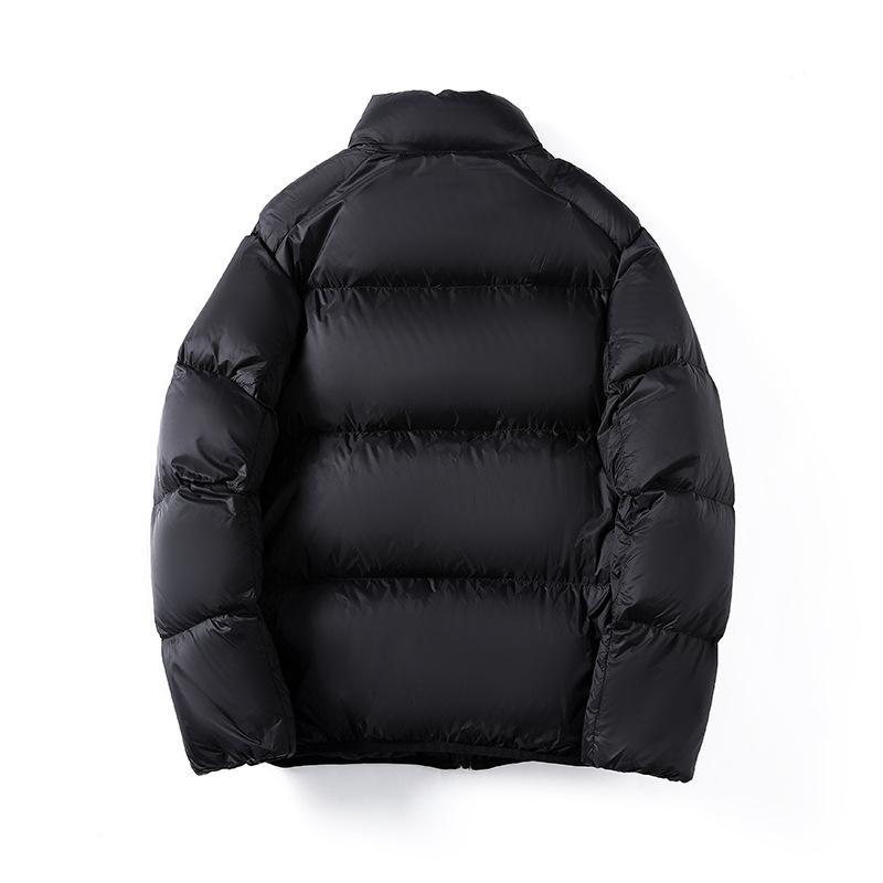 羽?服 メンズ ショート丈 90% ホワイトダックダウン 立襟 防寒 あったか アウター ジャンパー ポリエステル 秋冬 ブラック