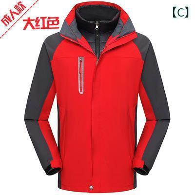 マウンテンパーカー メンズ レディース 防水 防風 防寒 登山ウェア アウトドアウェア 取り外し可能 インナーダウン ジャケット 春秋冬 配色 イエロー オレンジ レッド グレー グリーン ブラック ブルー