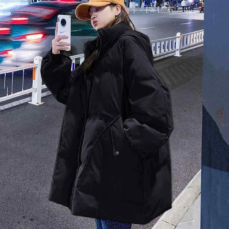 綿入り口・入口厚地の外套 レディース 大層らしい大いさ ゆったりめ 中綿 上衣 ボンネット付き添い人 秋冬 朦々たる 生あたたかい 落っこちる肩先 無地 衣嚢付き添い人 綿織物 ポリエステル 黒いこと 赤銅色系 レディースファッション-コート・ジャケット