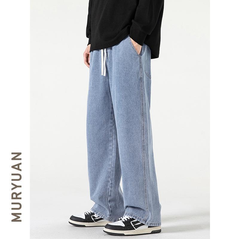 ジーンズ メンズ ゆったり ストレート デニムパンツ ウォッシュ加工 カジュアル ジーパン ズボン ロングパンツ 綿 春秋 高街 普段使い