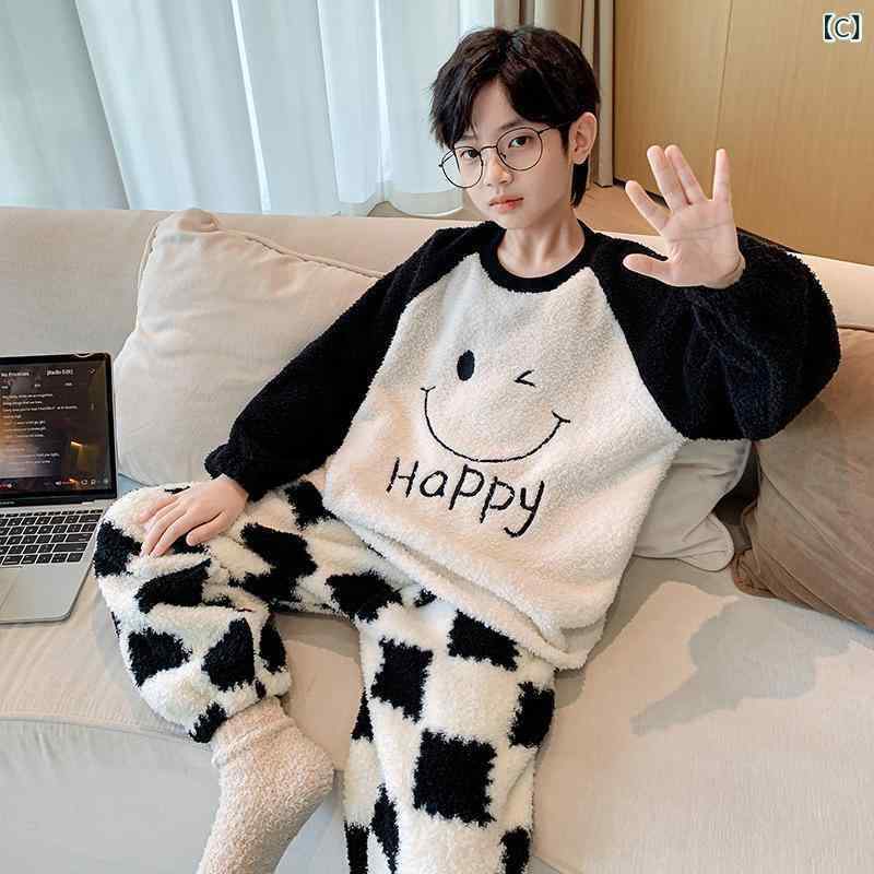子供用パジャマ 上下セット 男の子 フランネル 珊瑚フリース 厚手 大 детский 家着 部屋着 アニマル柄 春秋 ポリエステル 110cm 120cm 130cm 140cm 150cm 160cm 170cm