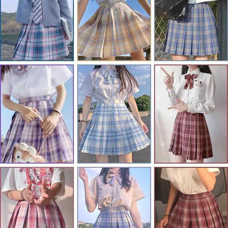 制服 レディース セットアップ 格子柄 プリーツスカート ミニスカート 学生 スクール 制服風 かわいい ガーリー ポリエステル