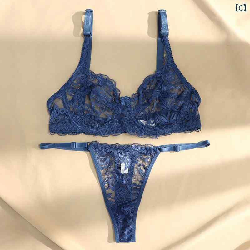 ブラジャー セット レディース 超薄型 3/4カップ 小胸 盛れる 谷間 レース 接触冷感 聚? 夏 白 黒 紺