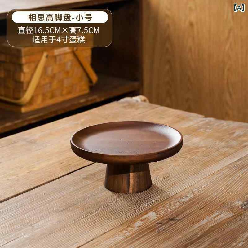 ケーキスタンド 木製 トレイ 皿 デザート 果物 菓子台 ディスプレイ台 蓋付き S M L レトロ