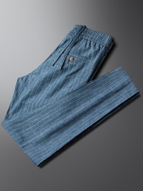 メンズ 休?ズボン下 三春 薄っぺら 綿織物 リネン 原材料 直筒型 中腰 縞模様柄 微弾力性 耐摩耗 吸湿速乾 透人となり 修身影ぼうし 兄ちゃん成人男性用 普段使い走り 軽熟表現スタイル 長丈 紐閉じ 免鉄製作 名取り草かざり付ける 青み薄墨色 黒いこと薄墨色 赤銅色 カ