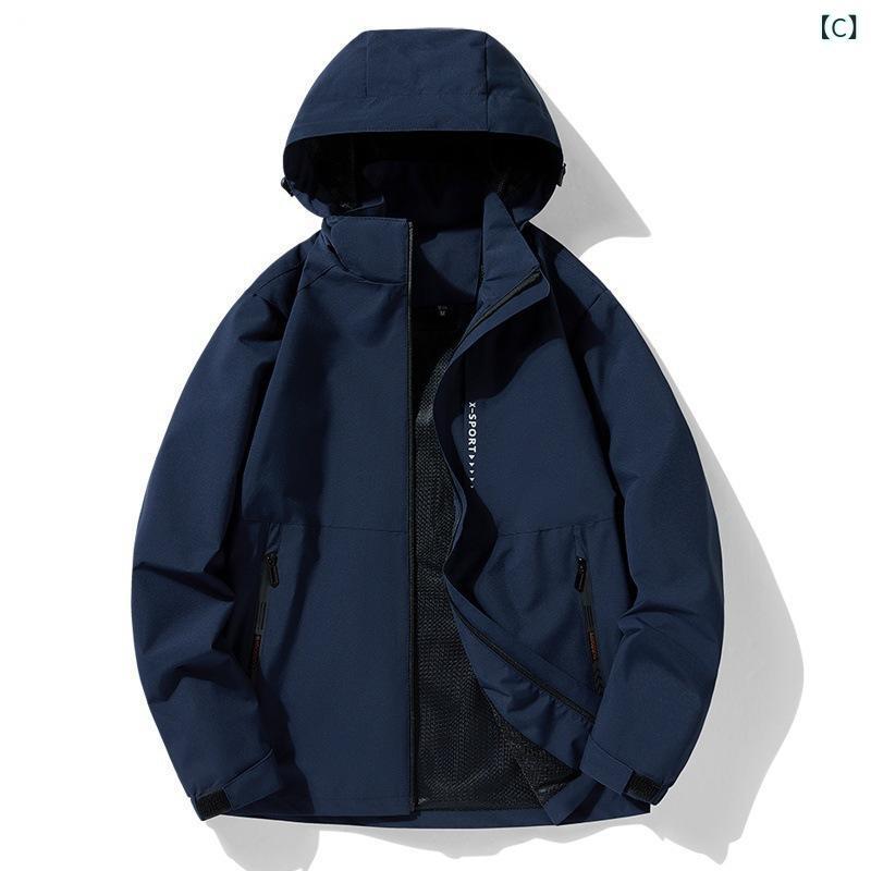 上衣 成人男性用 上衣 年月 アウター 雨合羽 防風 ボンネット付き添い人 撥水産業 ?松 運動すること着 前掛け 気が大きい大きさ 3L 4L 5L 6L 7L 8L ポリエステル 無地 駱駝 黒いこと 米国海軍 薄墨色 カーキ