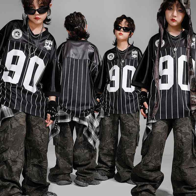 ダンス衣装 キッズ 子供 男の子 女の子 ヒップホップ セットアップ 速乾 迷彩パンツ ストリートダンス 演出服
