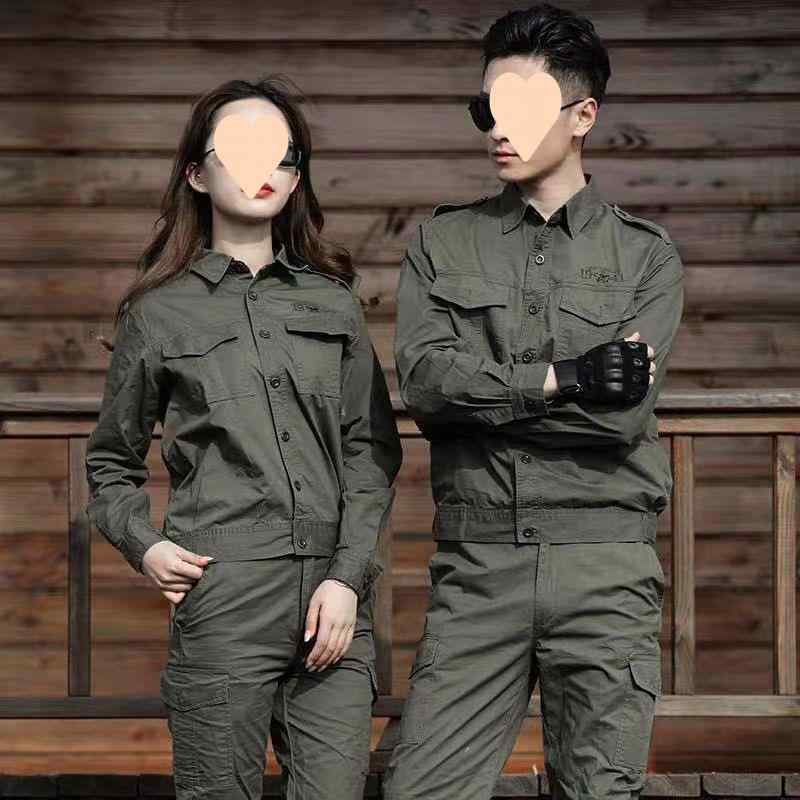 作業服 メンズ 薄手 長袖 半袖 上下セット 作業着 迷彩柄 耐摩耗 ワークパンツ 男性用 夏