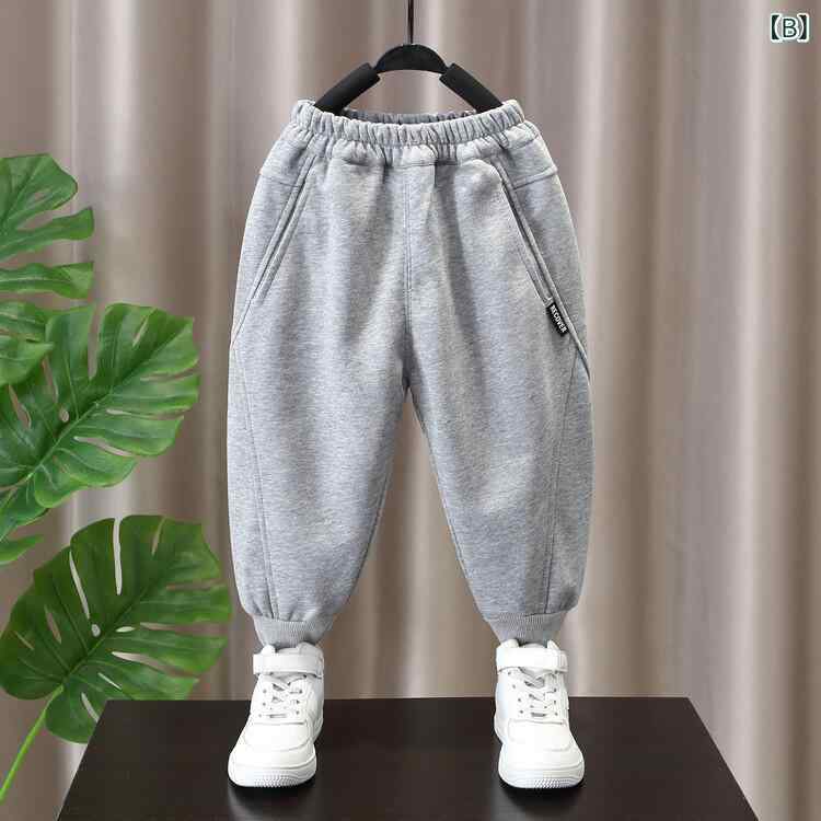 子供用パンツ 男の子用 運動パンツ ロングパンツ ボーイズ 迷彩柄 コットン ズボン ウエストゴム 普段着 中小キッズ 秋 ブラック グレー