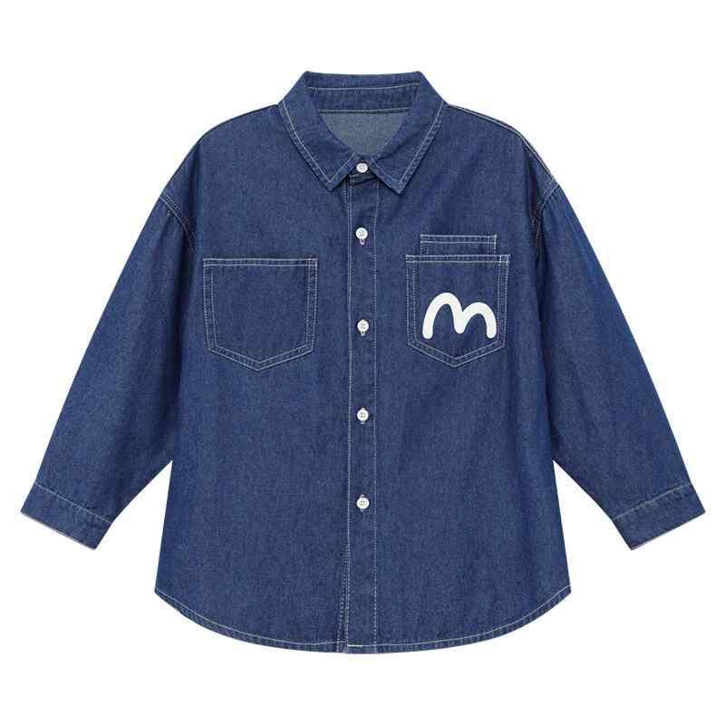 シャツ キッズ 男の子 子供服 デニムシャツ ジャケット アウター 長袖 コットン 混紡 学院風 春秋 ブルージーンズ調 4,976円