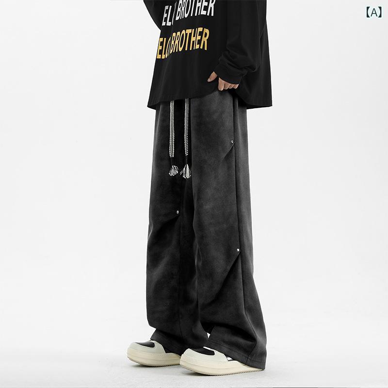 パンツ メンズ ワークパンツ 迷彩柄 イージーパンツ ワイドパンツ ストレートパンツ リラックスパンツ ポリエステル 黒 ブラック グレー 大サイズ 春夏