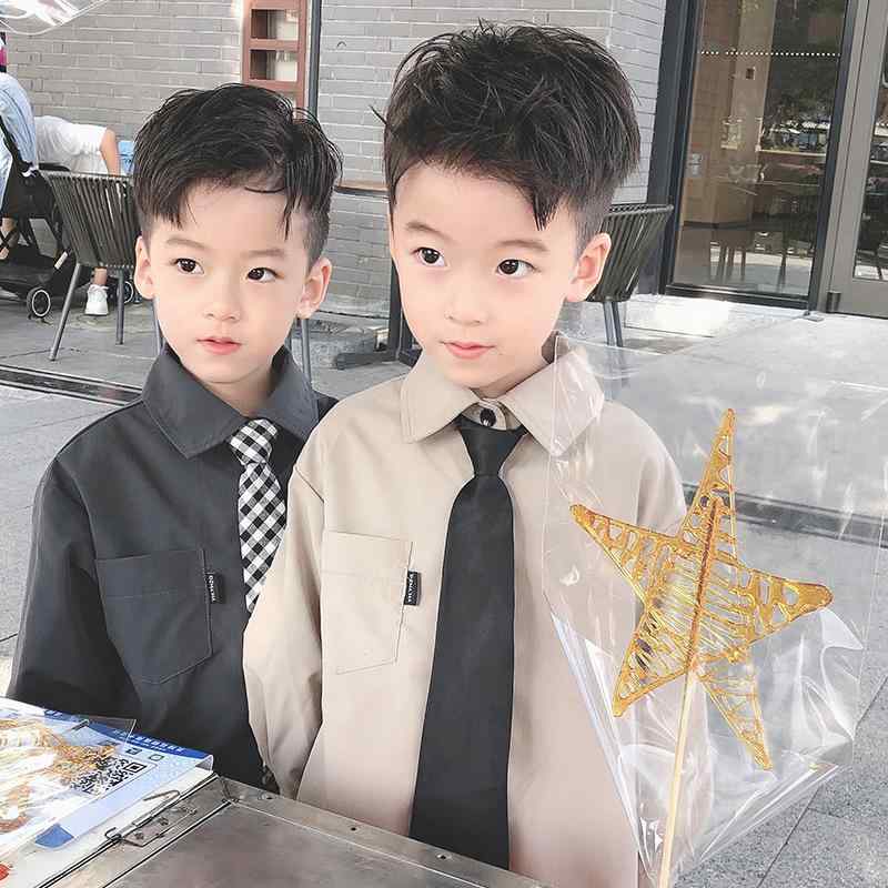 シャツ キッズ 男の子 裏起毛 長袖 秋冬 韓国風 無地 襟付き トップス アウター 防寒 90 100 110 120 130 140 150 160cm