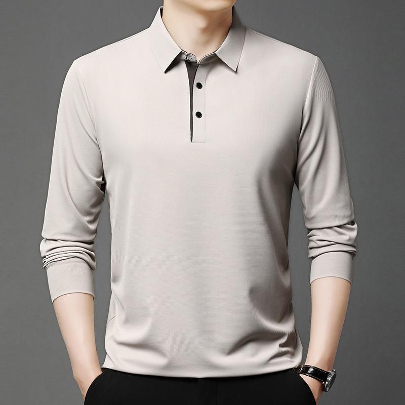 Tシャツ メンズ 男性用 接触冷感 ストレッチ 薄手 長袖 ポロシャツ カットソー トップス 春秋 普段使い 部屋着