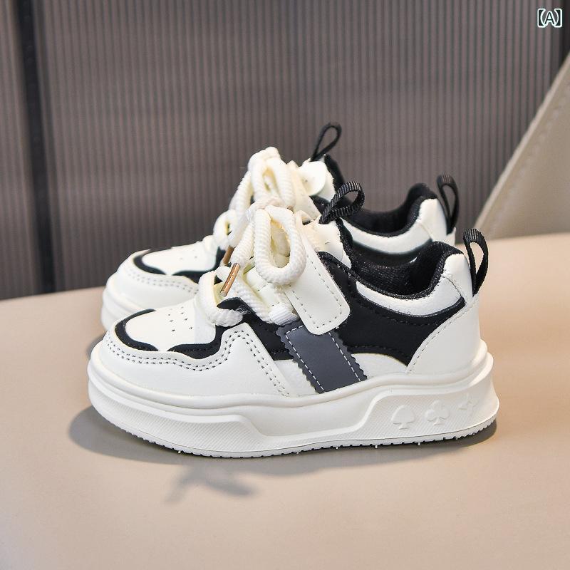 スニーカー キッズ 子供用 厚底板鞋 スポーツシューズ 運動靴 春秋 滑り止め 黒 白 ピンク系 1歳 2歳 3歳 4歳 5歳 6歳 7歳 8歳 9歳 10歳 11歳 12歳 低学年 通園 普段使い