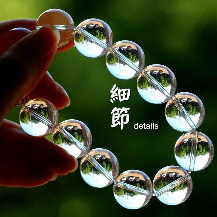ブレスレット 男女兼用 天然 白水晶 丸玉 パワーストーン 7A老? 6mm 8mm 10mm 12mm 14mm 16mm 18mm 20mm 6,554円