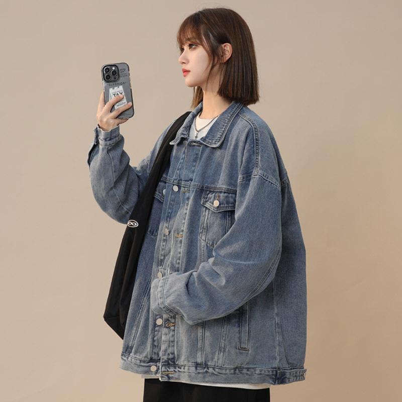 デニム ジャケット メンズ 春秋 韓国風 ゆったり カジュアル ブルゾン 男性用 トップス 長袖 Gジャン アウター 配色 切り替え 10代 20代