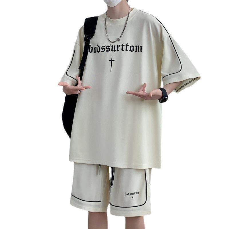Tシャツ メンズ 男性用 セットアップ 半袖 短パン 上下セット ポリエステル ルームウェア 部屋着 スポーティー カジュアル 普段使い M L XL 2XL 3XL 4XL 5XL