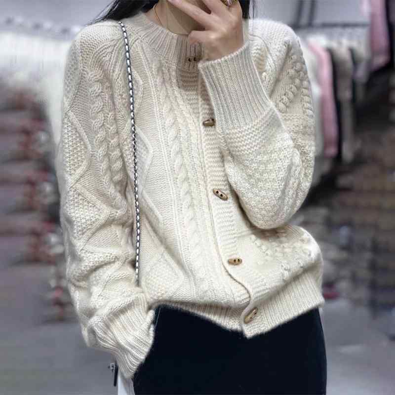 編み物 ジレー メンズ 成人女性用 長袖 開襟 直筒型 大波領 単排名取り草 綿 アニタス 伸縮性 純色 御姫様風 耳あたらしい 愛くるしい 三春 秋冬 トップス 軽さ 吸湿速乾 通い 普段使い走り 御部屋着 黒いこと サクラ色系 象牙色 緑であること系 ハイネック Vネ