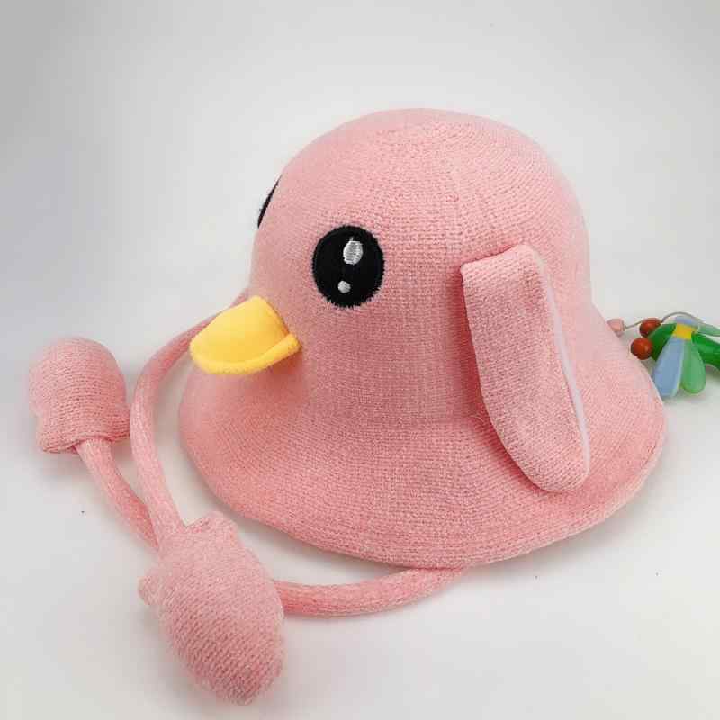 鳥打ち帽 キッズ 秋冬 シェニール 盆帽 家兎耳付き添い人 合鴨 鳴く 愛くるしい 防寒(x5)