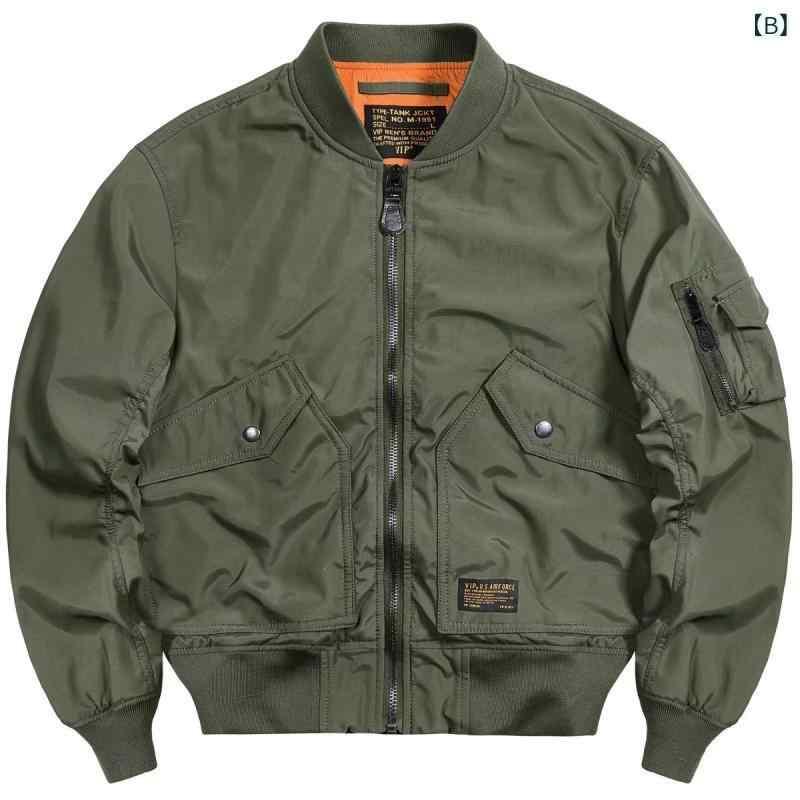 ジャケット 男性用 MA-1 フライトジャケット 春秋 ミリタリー 野球 ジャンパー ブルゾン コットン 厚手 防風 ブラック 黒 グリーン 緑 ゆったり
