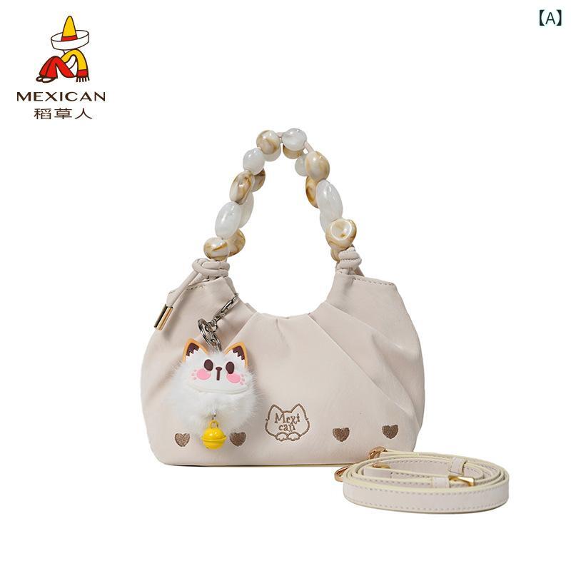 バッグ レディース ハンドバッグ ショルダーバッグ 春夏 軽量 かわいい ミニバッグ バスケット風 ビーズ おしゃれ デイリー お出かけ 米白 淡青 ピンク系